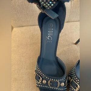 Demin stud high heels
